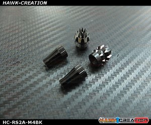 Hawk Creation Anti-Slip Stick Rocker End For JR XG8,11,14 (M4, Black)